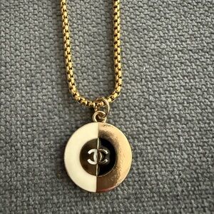 Gold Black and Cream Dual-Tone Necklace